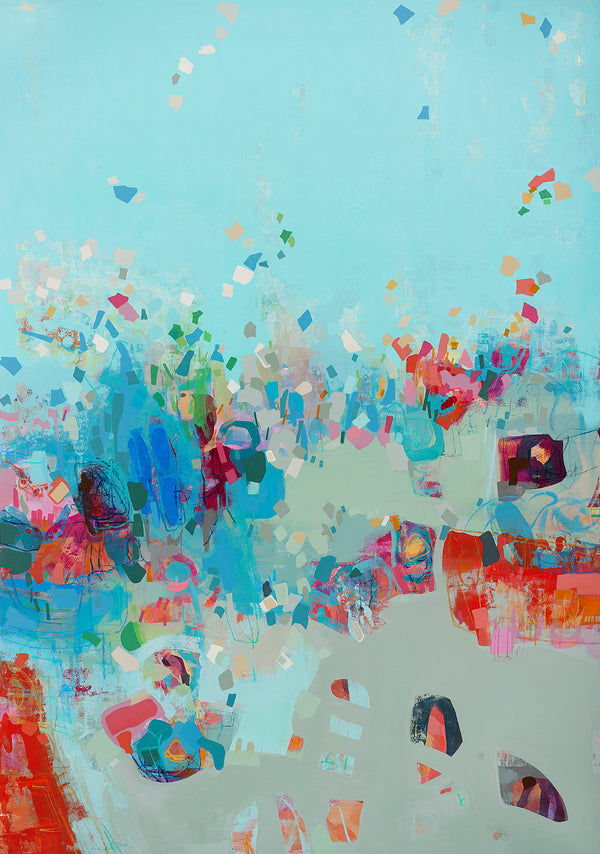 large painting contemporary modern finest emerging artist sale colourful bright hotel luxury homes designer designs patterns 
