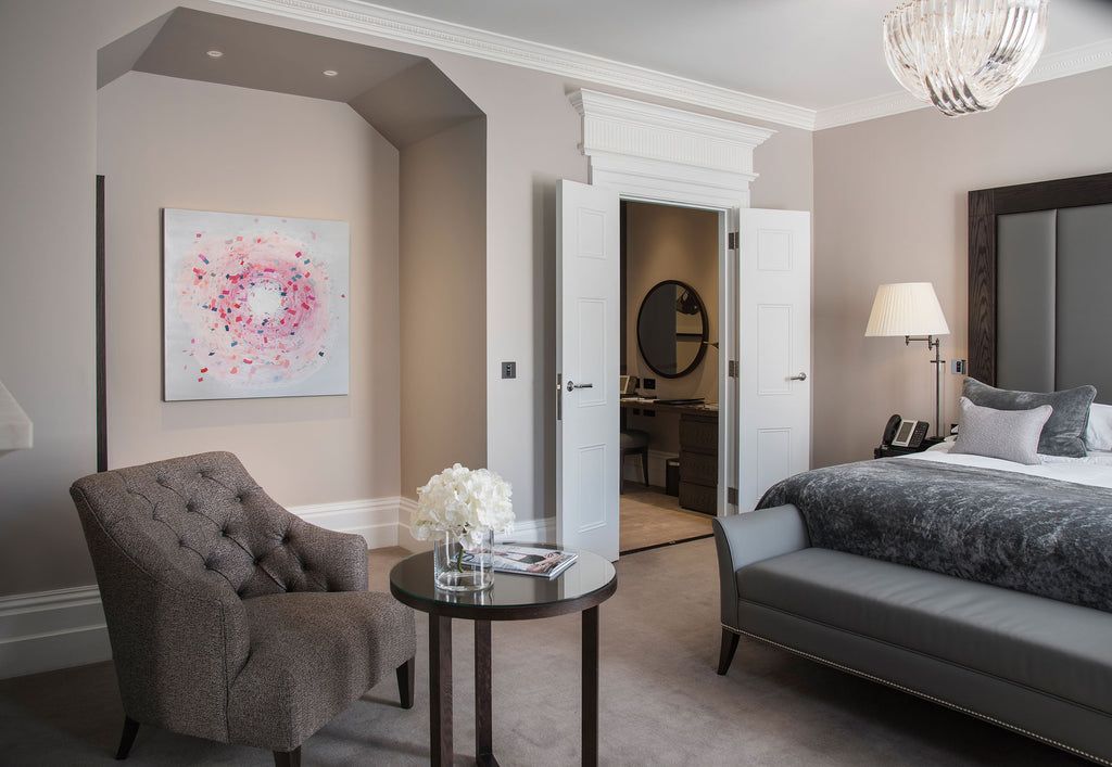 Luxury hotel homes artwork artist contemporary modern circle design patterns shapes nature